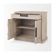 Mercana Braxton Beige Wood W/Black Accents 2 Door Accent Cabinet