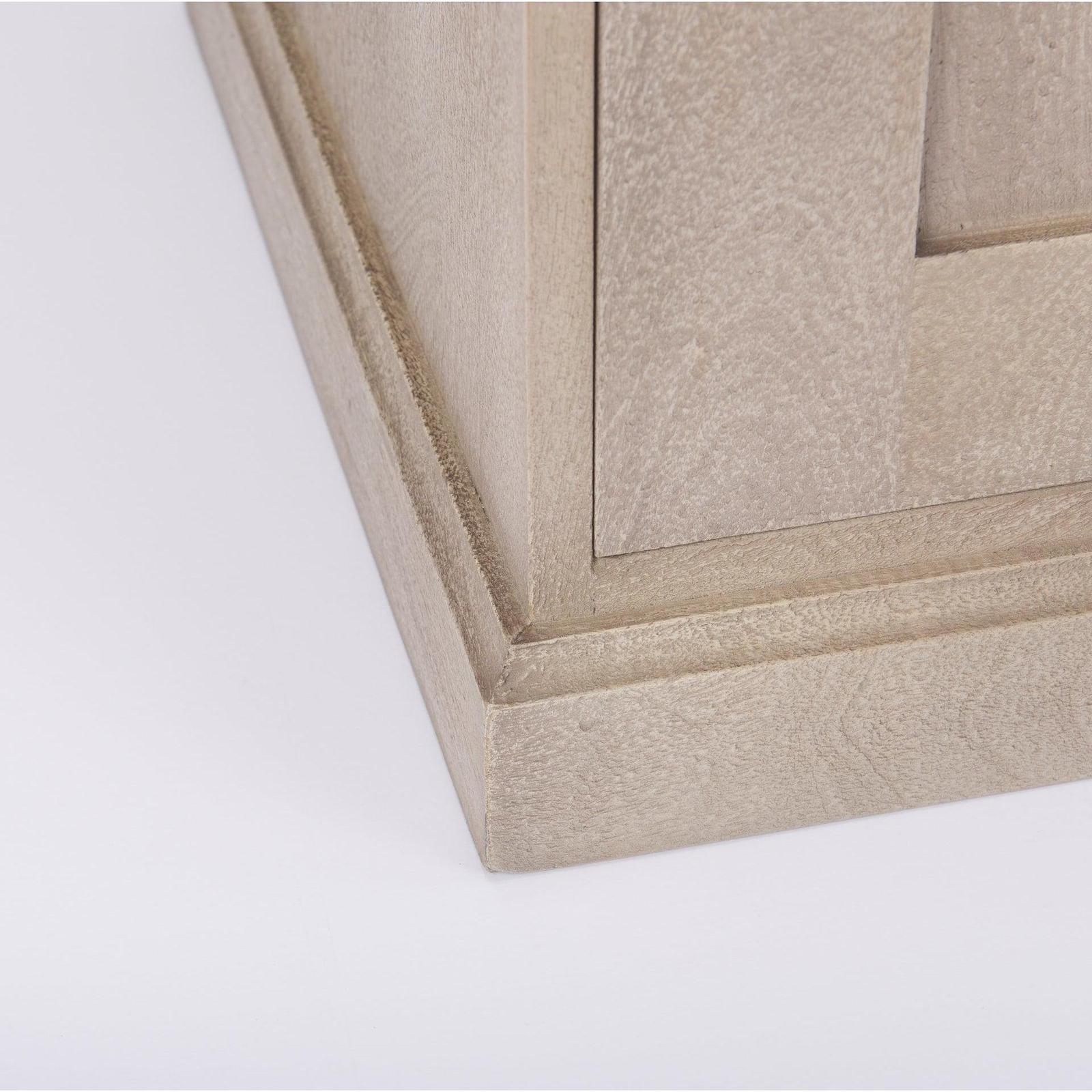 Mercana Braxton Beige Wood W/Black Accents 2 Door Accent Cabinet