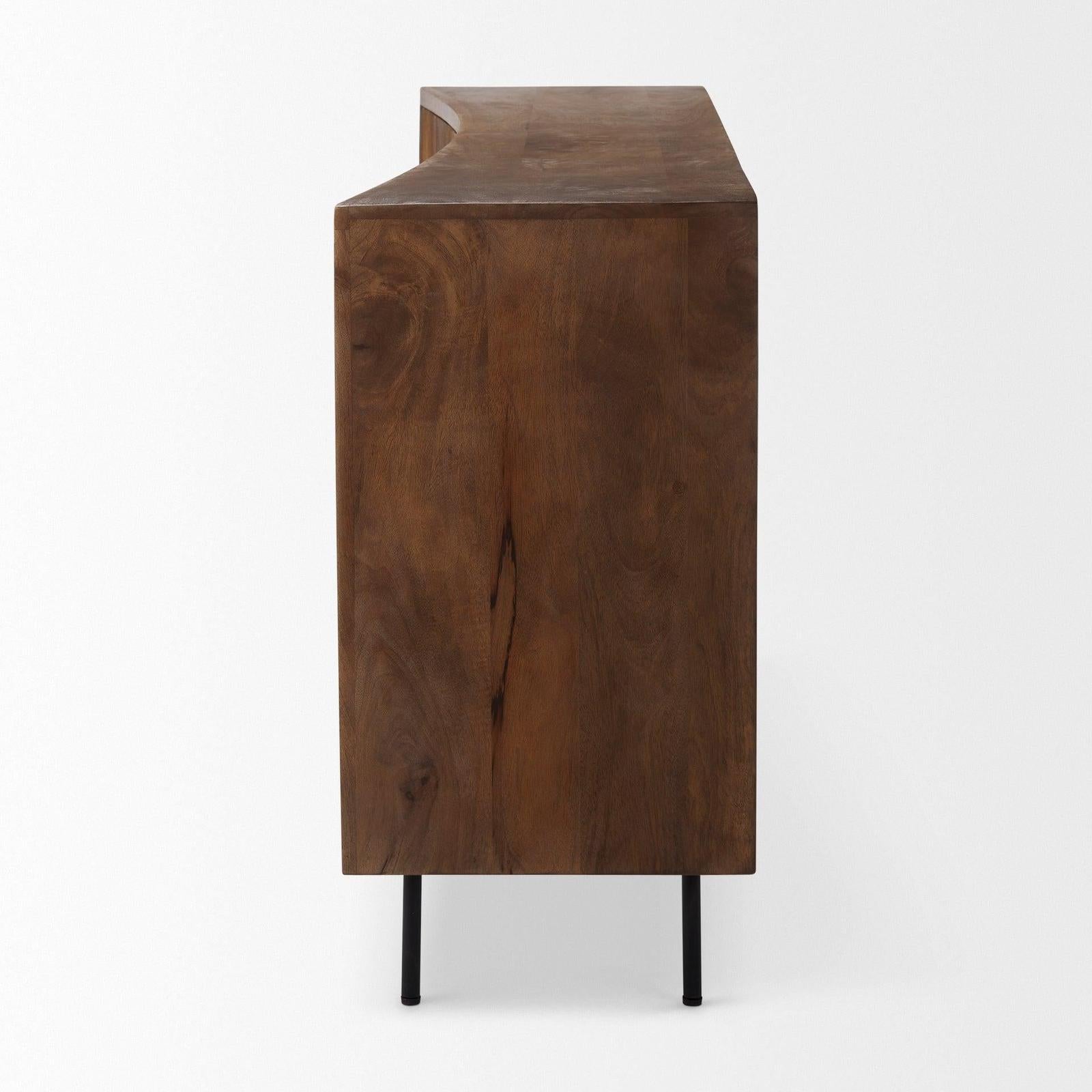 Mercana Lance Medium Brown Solid Wood Sideboard