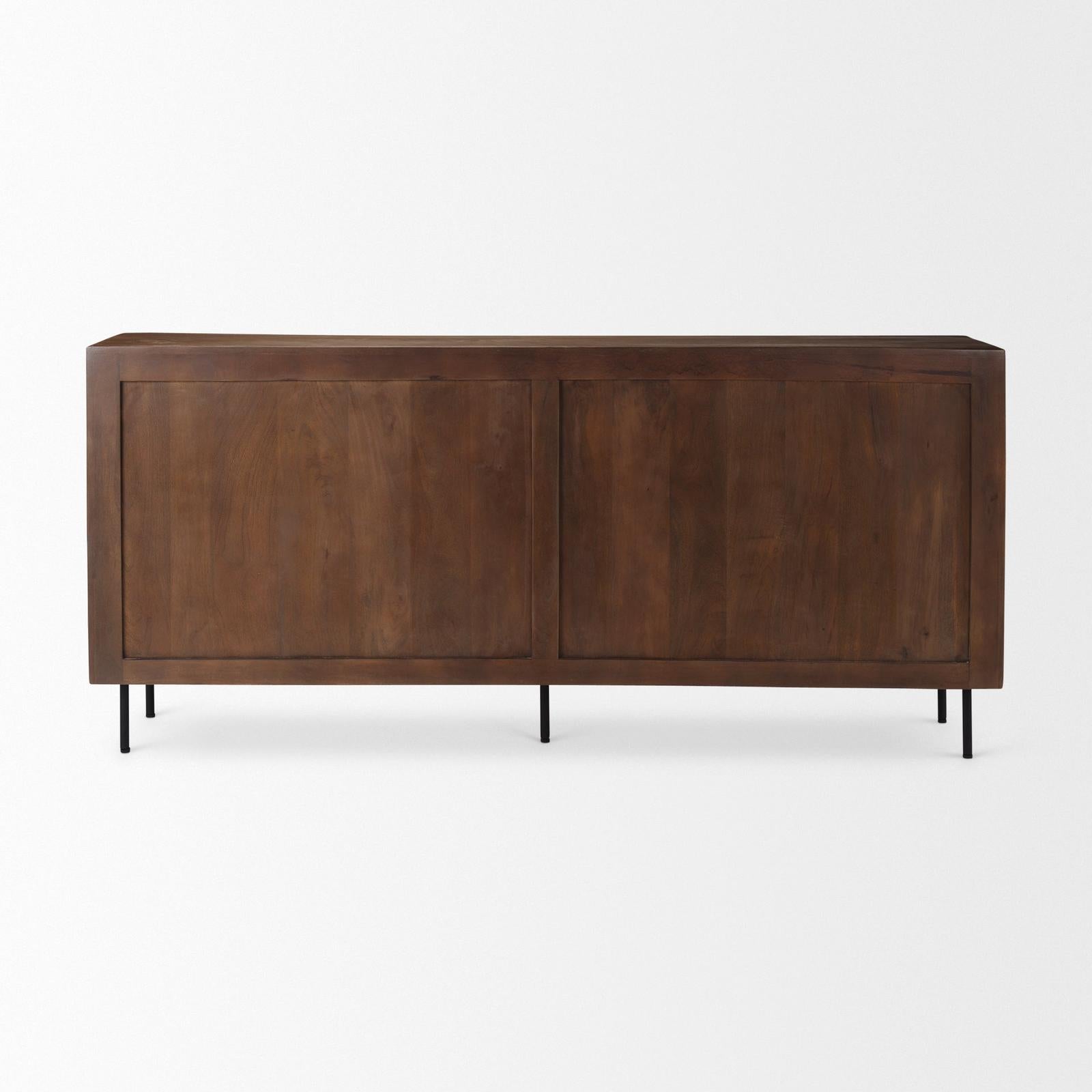 Mercana Lance Medium Brown Solid Wood Sideboard