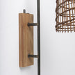 Mercana Kiley Brown Woven Shade W/Black Metal Wall Sconce Clearance