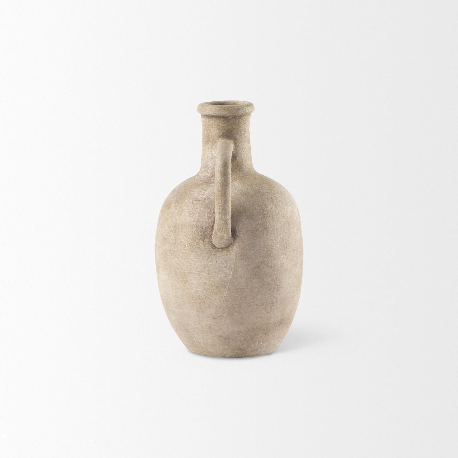 Mercana Zenni Warm Beige Ceramic Vase