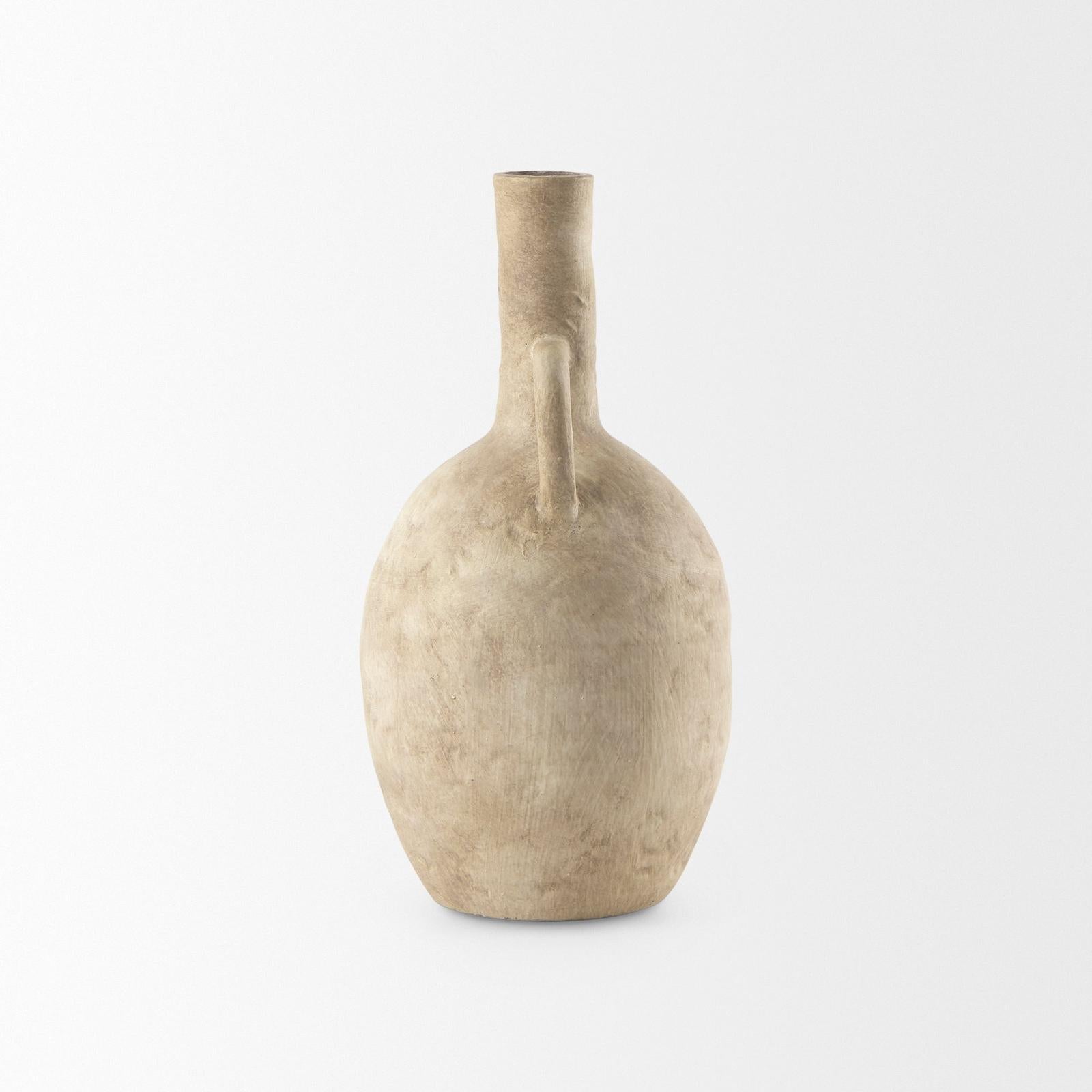 Mercana Zenni Warm Beige Ceramic Vase