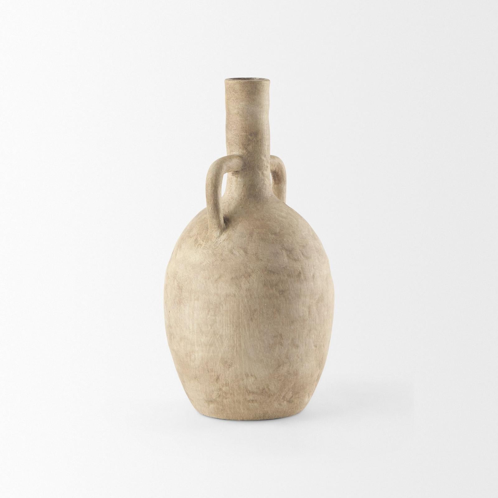 Mercana Zenni Warm Beige Ceramic Vase