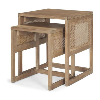 Mercana Grier Cane Nesting Accent Tables- Set of 2