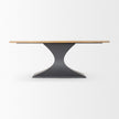 Mercana Maxton Light Brown Wood w/ Dark Gunmetal Iron Metal Dining Table