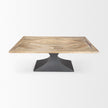 Mercana Maxton Light Brown Wood w/ Dark Gunmetal Iron Metal Dining Table
