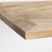 Mercana Maxton Light Brown Wood w/ Dark Gunmetal Iron Metal Dining Table