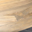 Mercana Maxton Light Brown Wood w/ Dark Gunmetal Iron Metal Dining Table