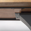 Mercana Maxton Light Brown Wood w/ Dark Gunmetal Iron Metal Dining Table