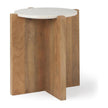 Mercana Bianca Wood w/ Marble Round Accent Table
