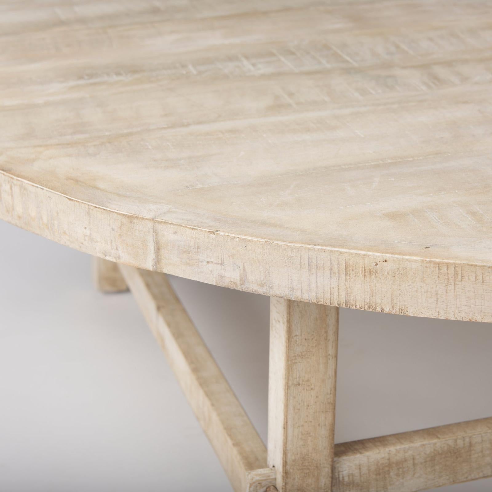 Mercana Rosie Round Blonde Wood Coffee Table Clearance