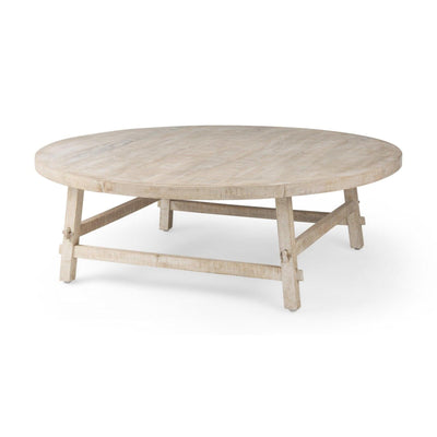 Mercana Rosie Round Blonde Wood Coffee Table Clearance
