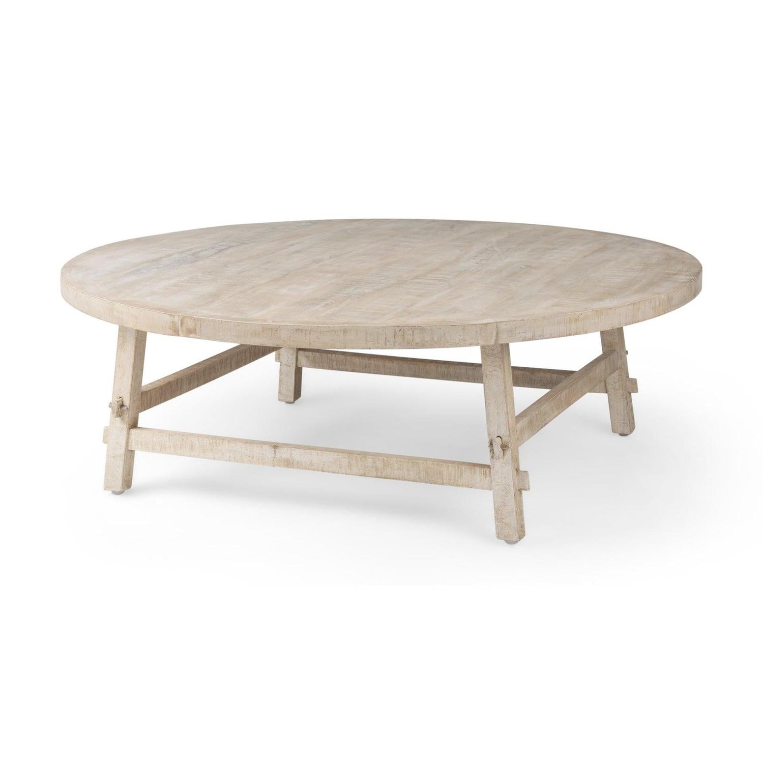Mercana Rosie Round Blonde Wood Coffee Table Clearance