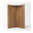 Mercana Bianca Wood w/ Marble Round Accent Table