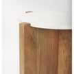 Mercana Bianca Wood w/ Marble Round Accent Table