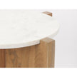 Mercana Bianca Wood w/ Marble Round Accent Table
