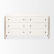 Mercana Savannah White Fir Veneer w/ Metal 6-Drawer Sideboard Clearance