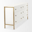 Mercana Savannah White Fir Veneer w/ Metal 6-Drawer Sideboard Clearance