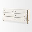 Mercana Savannah White Fir Veneer w/ Metal 6-Drawer Sideboard Clearance