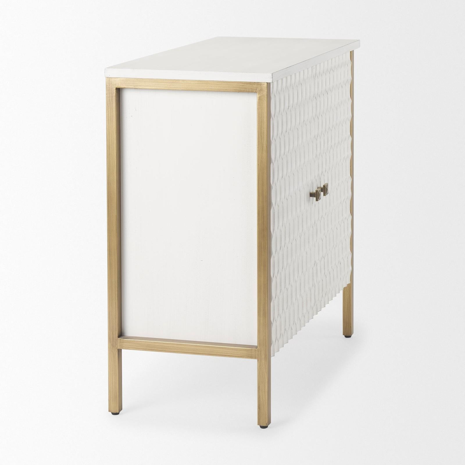 Mercana Savannah White Fir Veneer Accent Cabinet Clearance