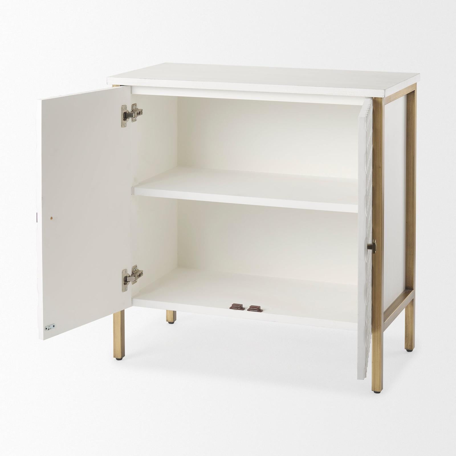 Mercana Savannah White Fir Veneer Accent Cabinet Clearance