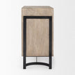 Mercana Rivien Brown Solid Wood W/Black Metal Frame 2 Door Accent Cabinet