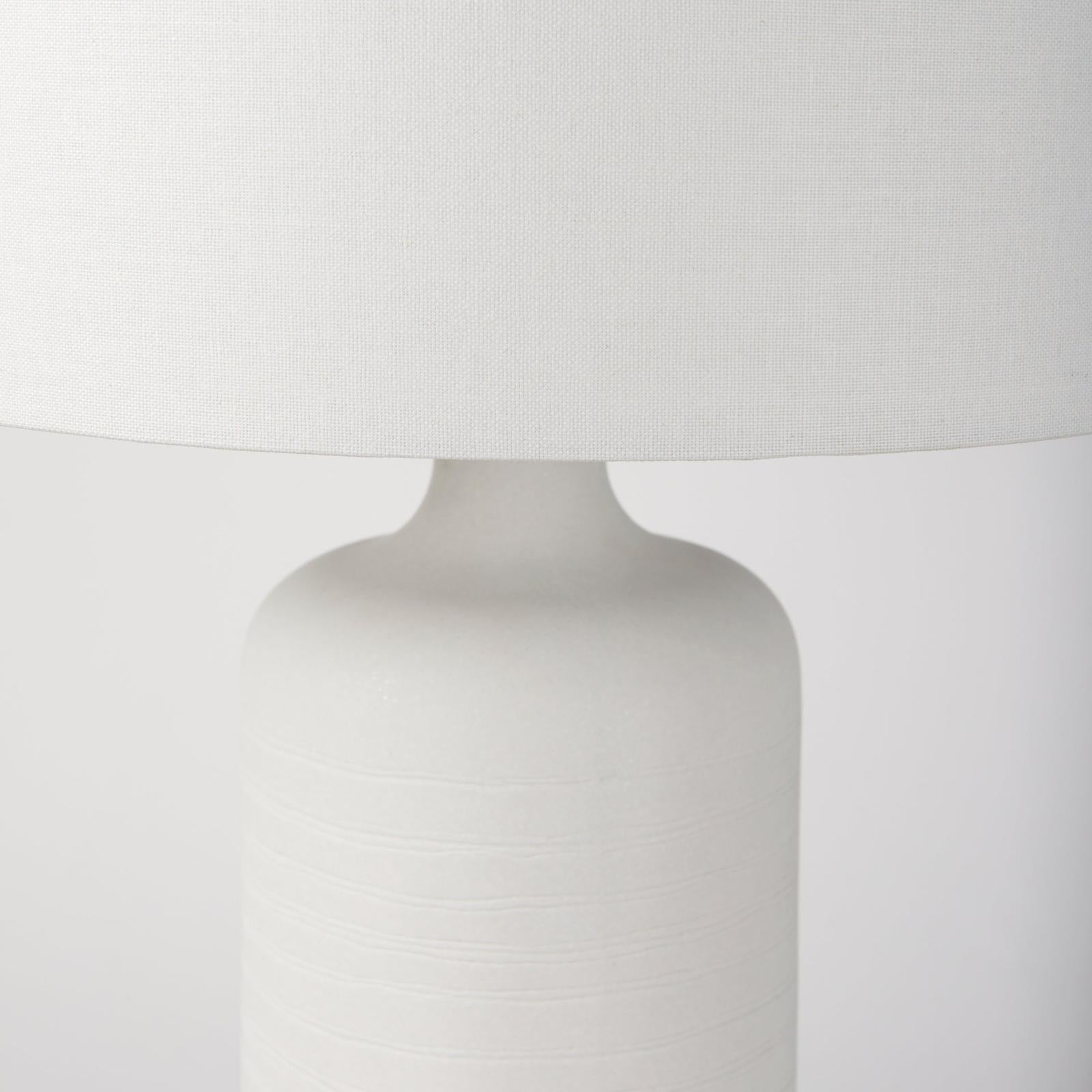 Mercana Melanie White Shade W/White Base Table Lamp