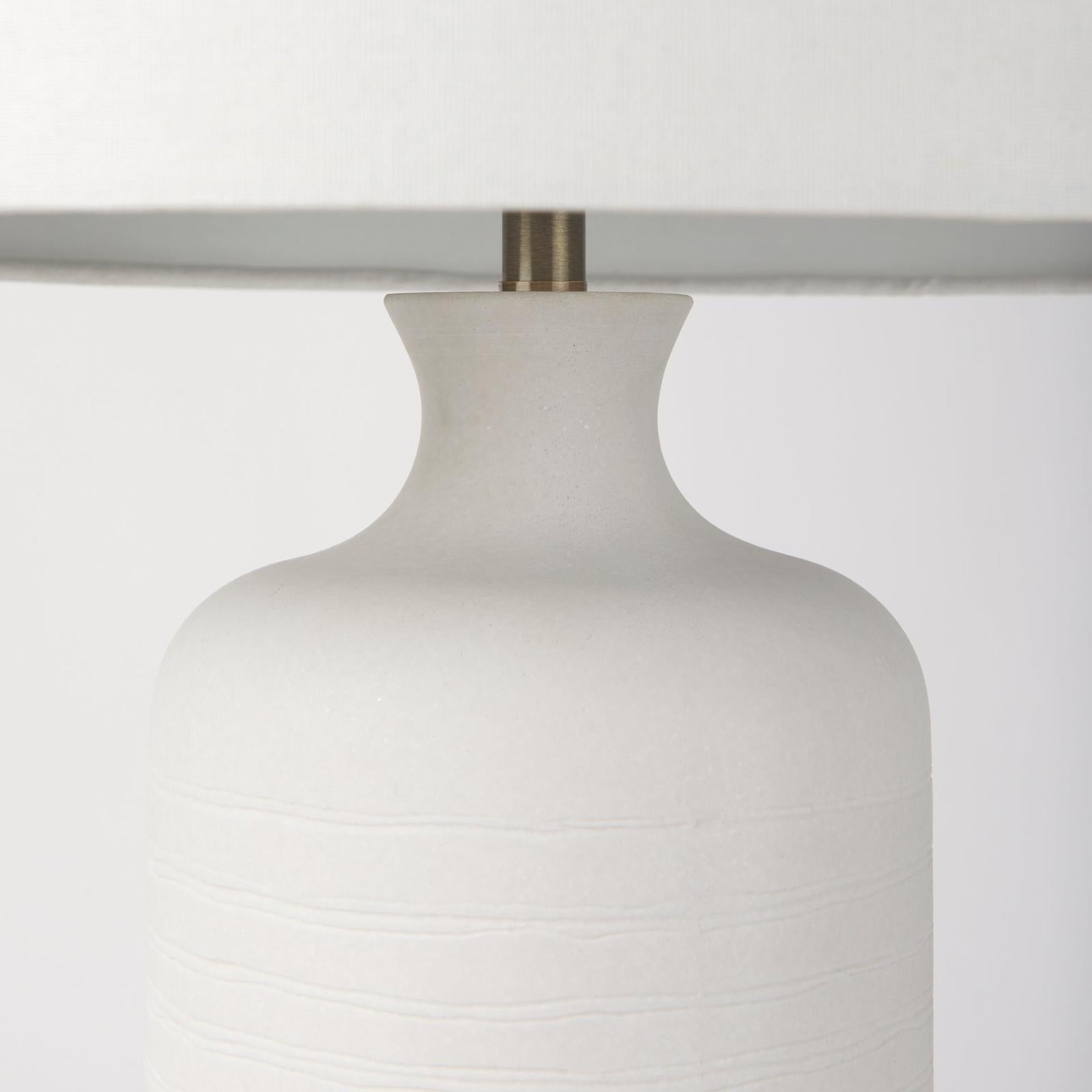 Mercana Melanie White Shade W/White Base Table Lamp