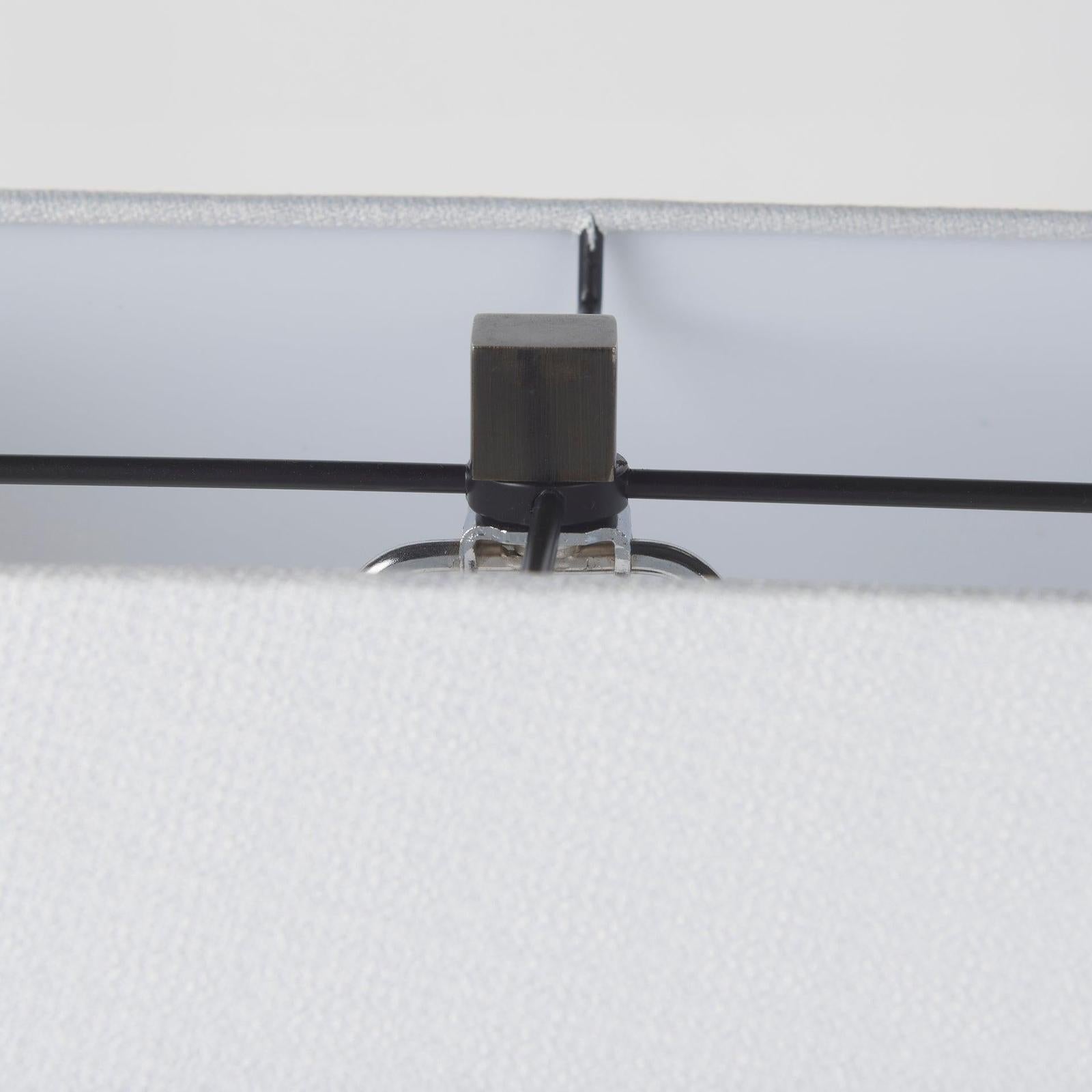 Mercana Peyton Black Metal W/Marble Cube and White Shade Table Lamp