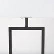 Mercana Peyton Black Metal W/Marble Cube and White Shade Table Lamp