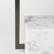 Mercana Peyton Black Metal W/Marble Cube and White Shade Table Lamp