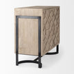 Mercana Rivien Brown Solid Wood W/Black Metal Frame 2 Door Accent Cabinet
