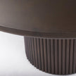 Mercana Terra Dark Brown Wood Round Fluted Dining Table