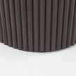 Mercana Terra Dark Brown Wood Round Fluted Dining Table
