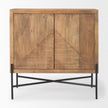 Mercana Cairo 2 Door Wood and Metal Cabinet