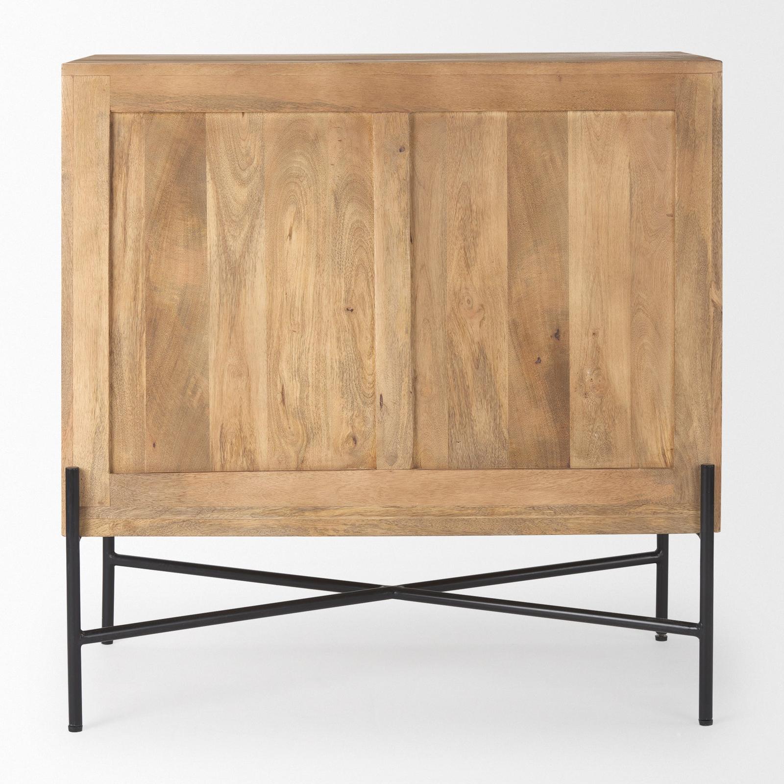 Mercana Cairo 2 Door Wood and Metal Cabinet