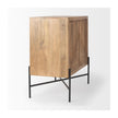Mercana Cairo 2 Door Wood and Metal Cabinet