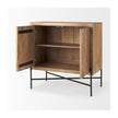 Mercana Cairo 2 Door Wood and Metal Cabinet