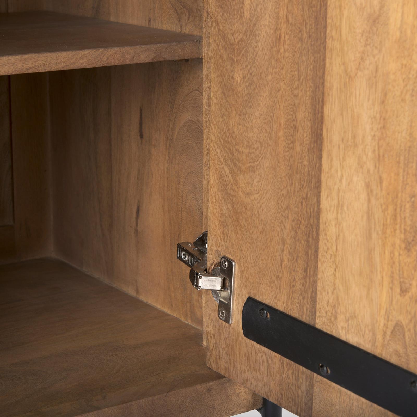 Mercana Cairo 2 Door Wood and Metal Cabinet