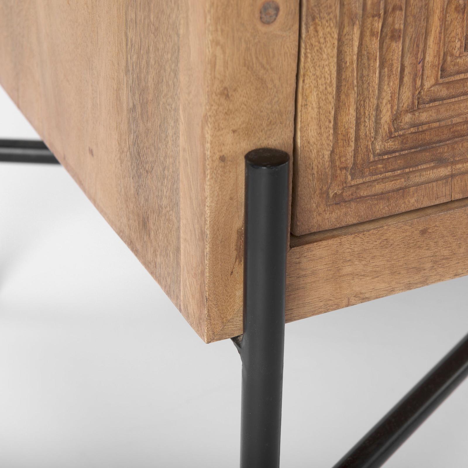 Mercana Cairo 2 Door Wood and Metal Cabinet