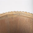 Mercana Terra Dark Brown Wood Fluted Round Side Table