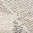 Mercana Kolt Neutral Geometric Patterned Wool Area Rug Clearance