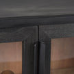 Mercana Sloan Black Wood W/Black Metal Frame Accent Cabinet