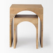 Mercana Chloe Cottage Wood Nesting Accent Tables- Set of 2