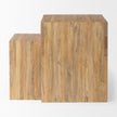 Mercana Chloe Cottage Wood Nesting Accent Tables- Set of 2