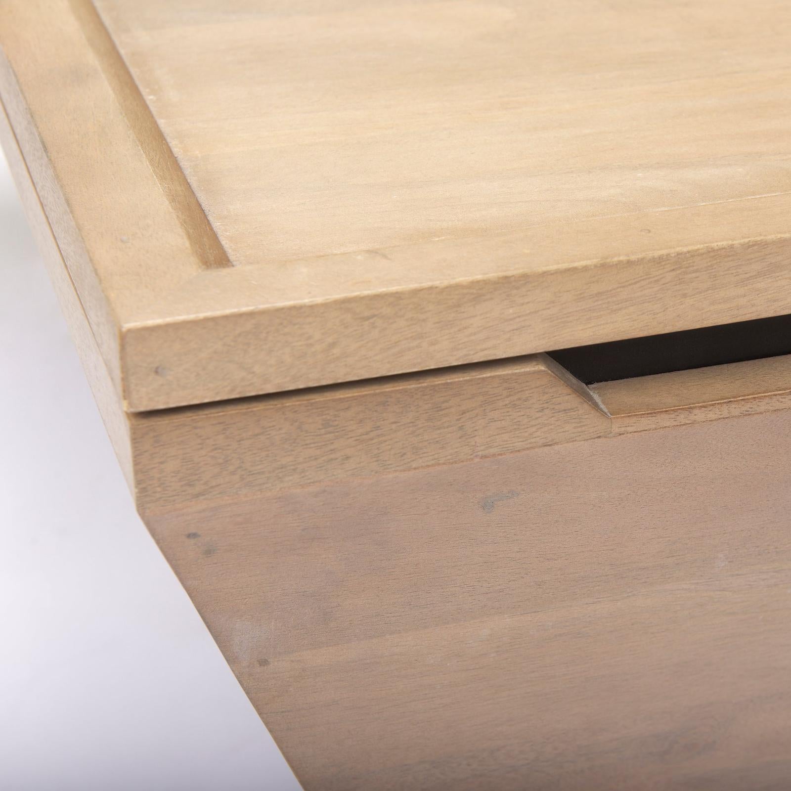 Mercana Wyatt Brown Wood Angular Coffee Table