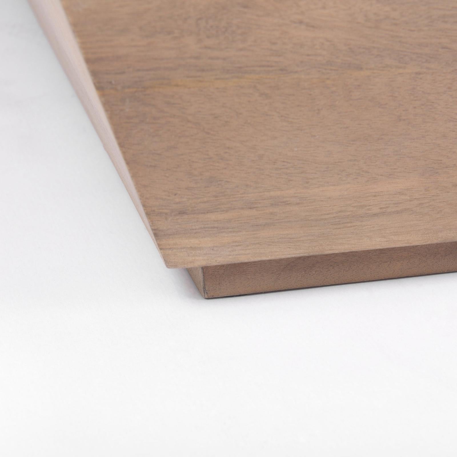 Mercana Wyatt Brown Wood Angular Coffee Table