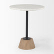 Mercana Maxwell Marble Top Pedestal End/Side Table