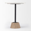 Mercana Maxwell Marble Top Pedestal End/Side Table